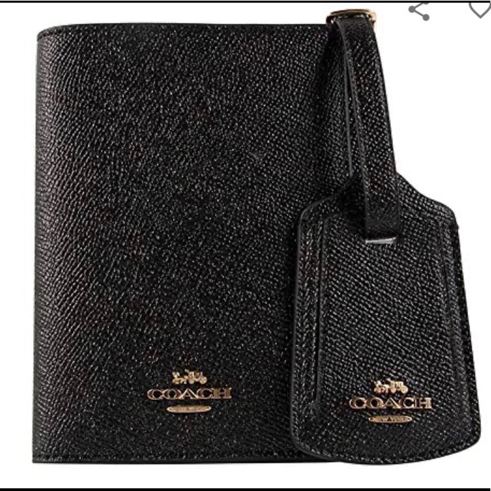 Coach passport case & luggage tag